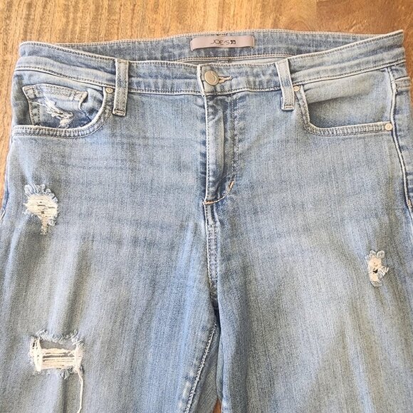 Joe's Jeans Womens 28 Light Blue Distressed Ripped Skinny Stretch Denim Ripon - Picture 2 of 10